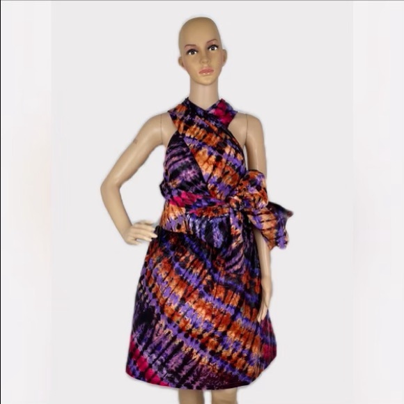African Print Ankara Infinity Midi Dress - Picture 5 of 12